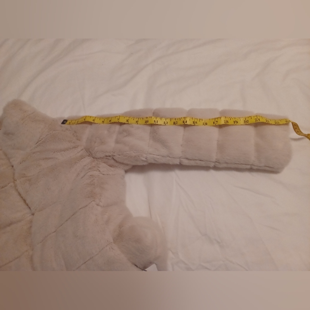 Herno Oat Beige Faux Fur Quilted Down Jacket  46 light beige - Picture 6 of 6